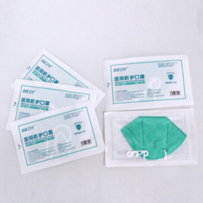 百医卫仕 N95防护口罩单个独立包装绿色 供医疗环境下使用