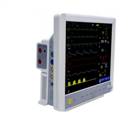 厂家现货供应15英寸多参数监护仪心电脉率体温呼吸血压血氧检测器