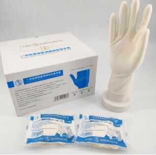 医用灭菌消毒乳胶橡胶检查独立包装无粉麻面一次性检查手套